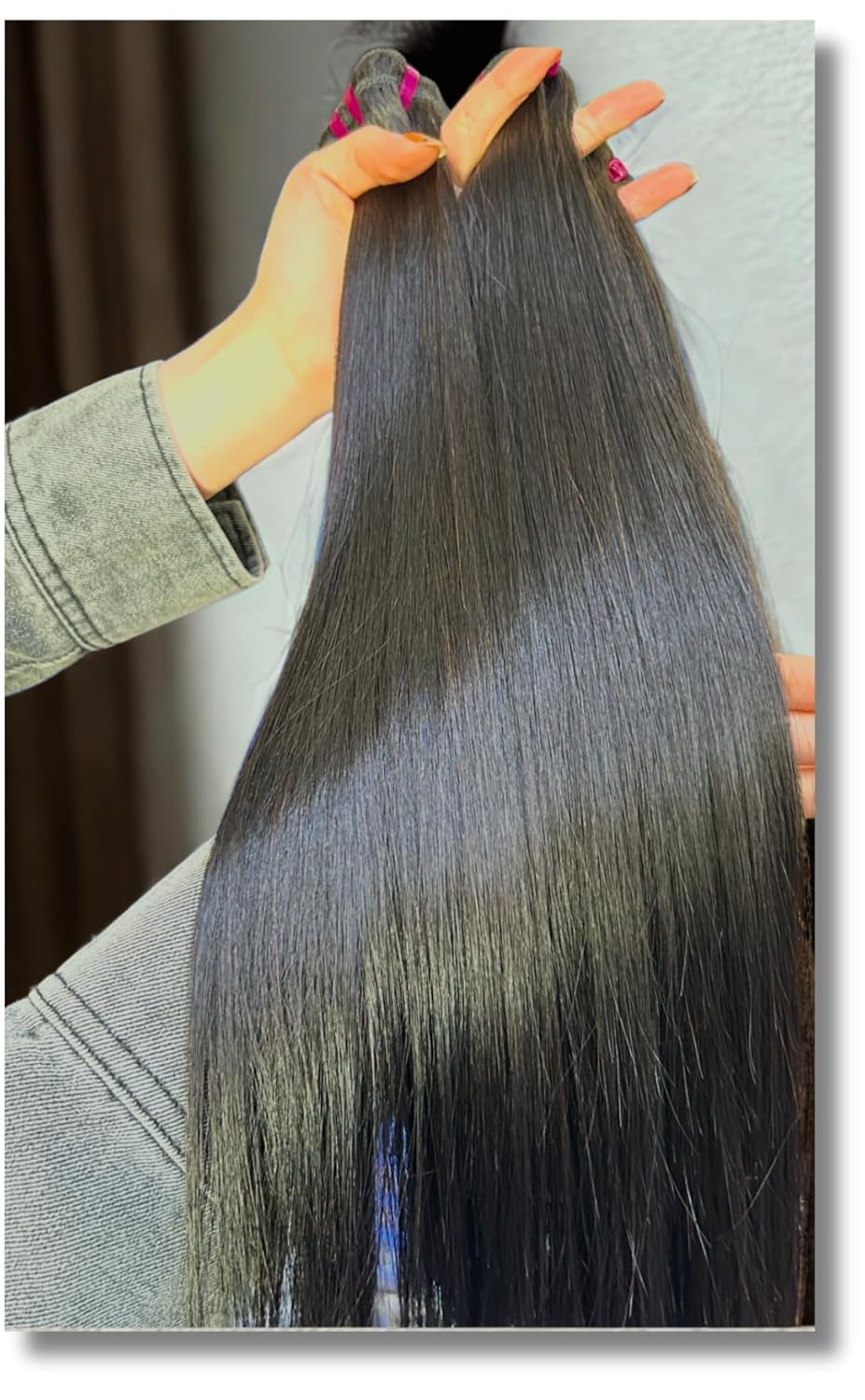 100% Raw Cambodian Human Hair Straight Bundles-20",22"24".