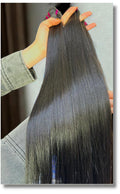 100% Raw Cambodian Human Hair Straight Bundles-20",22"24".